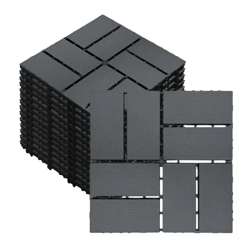 44-Piece Pack of Plastic Lock Floor Tiles, Lock Terrace Tiles…
