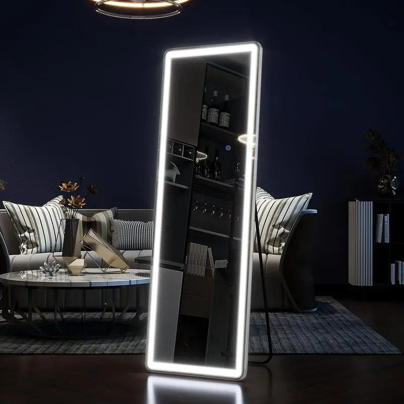 63"x20" Full Length Mirror with Lights,LED Mirror Full…