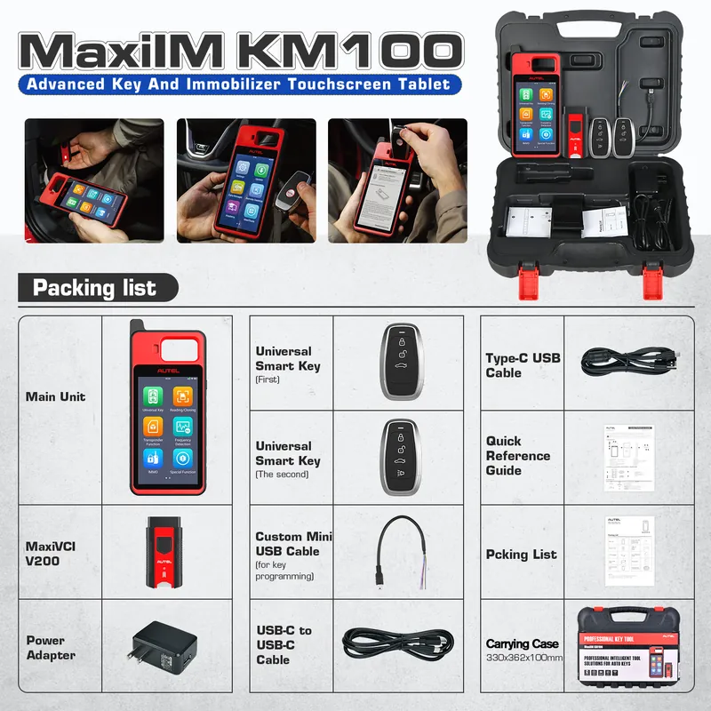 Autel MaxiIM KM100 Key Programmer with 2 IKEY Smart Keys