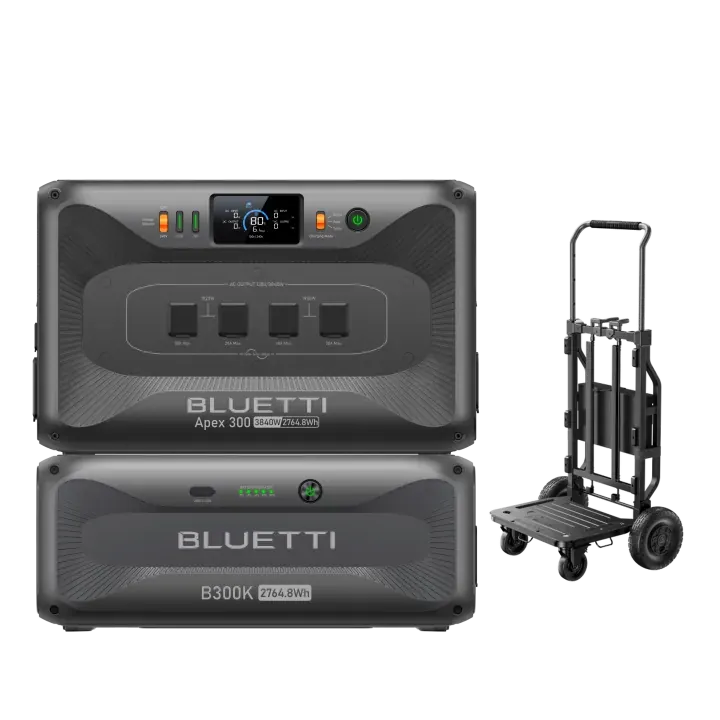 Bluetti Apex 300 + B300K + Foldable Trolley 2