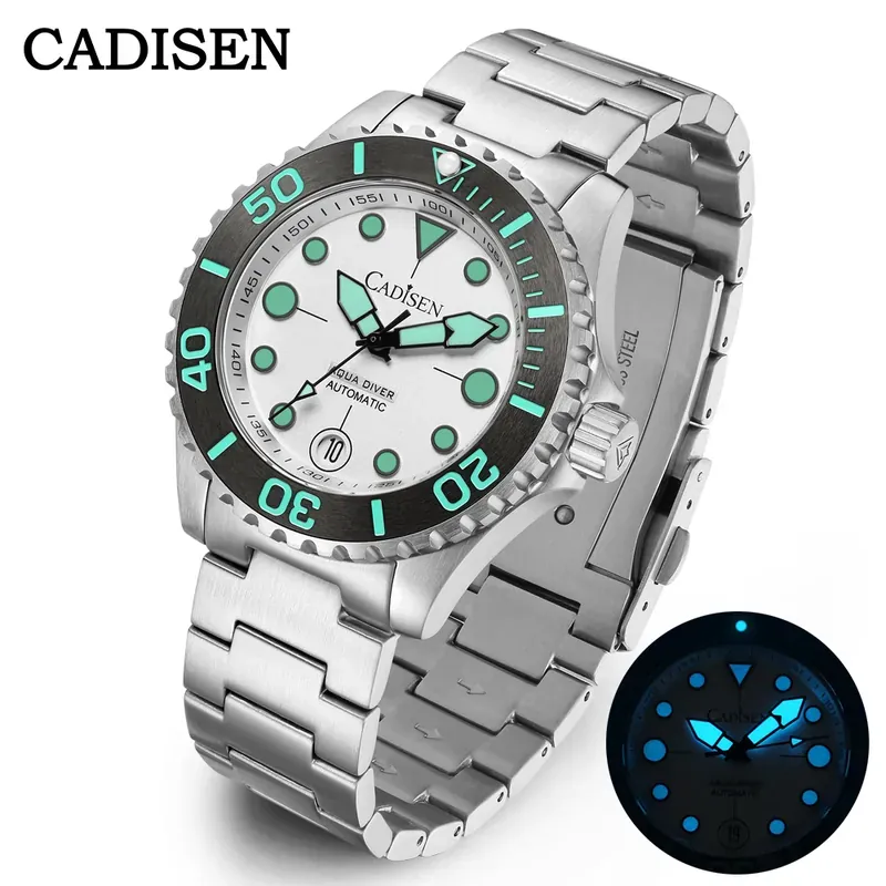 CADISEN AQUA DIVER New Brand Luxury Men Watches Automatic Watch…