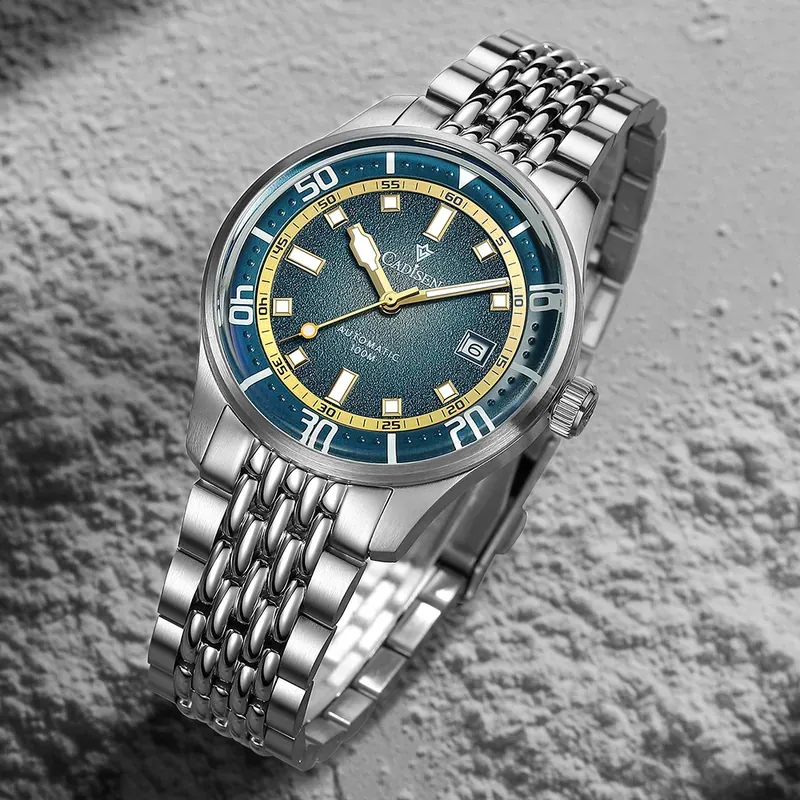 CADISEN Automatic Mechanical Watch Man Silver Business Casual…