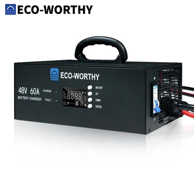 ECO-WORTHY Upgraded (Version 2) 48V 60A Lithium Battery Charger…