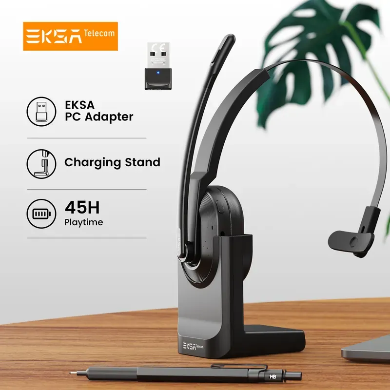 EKSA - H5 Bluetooth 5.0 Headsets, PC Wireless Headphones, 2 Mics…