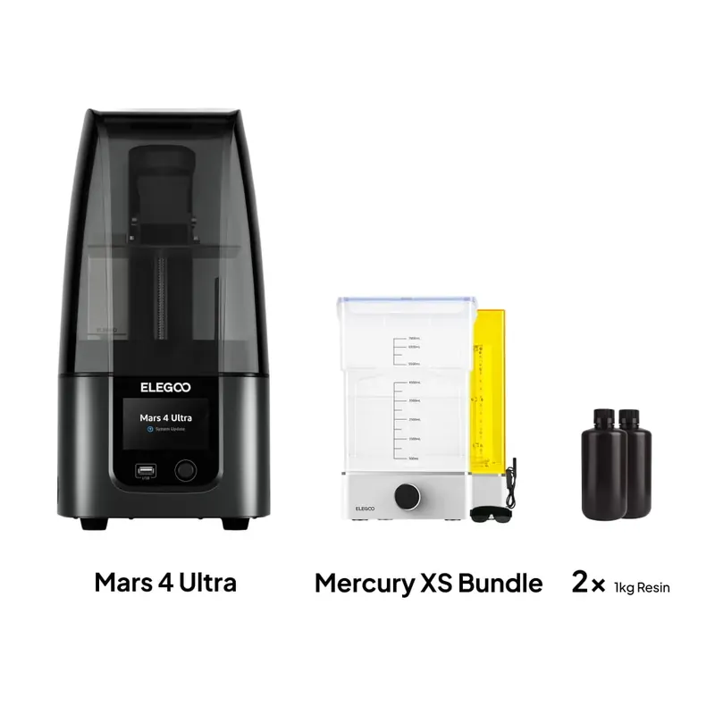 ELEGOO Mars 4 Ultra Complete Bundle–Mercury XS & Resin