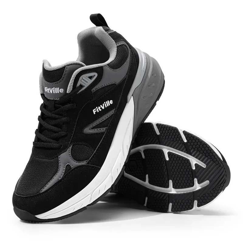 FitVille Wide-Width Walking Shoes for Men with Arch Support