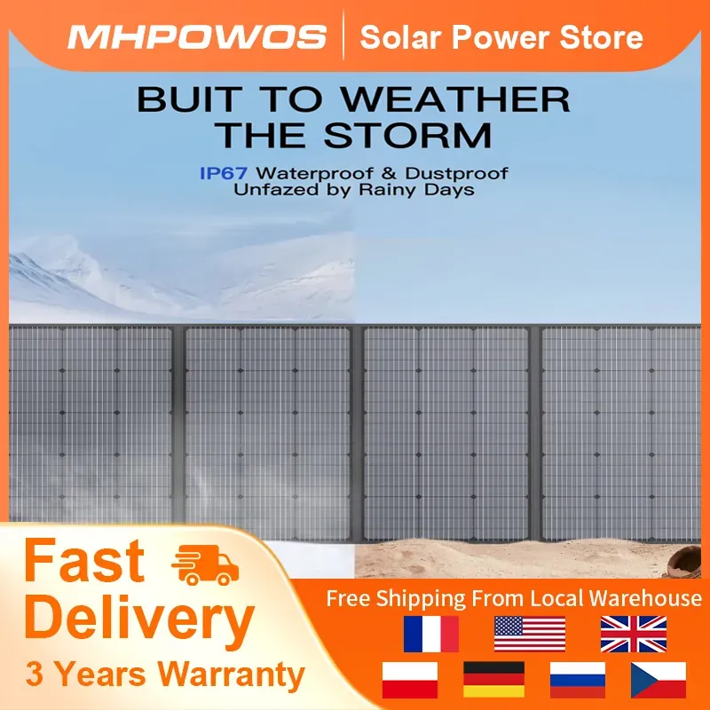 MHPOWOS 400W Portable Solar Panel for Power Stations Foldable Solar…