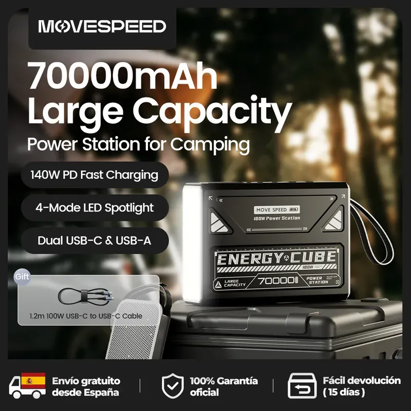 MOVESPEED LED Camping Lantern 70000mAh Large Capacity Battery W/…