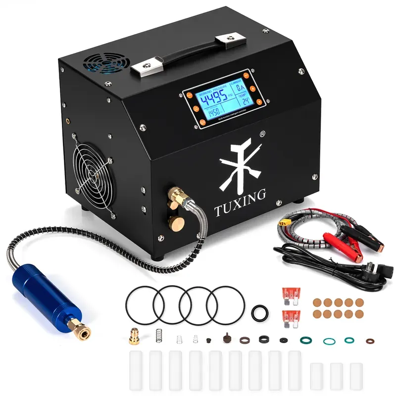 TUXING TXET063 PCP Air Compressor, 4500 PSI, 12V, LCD