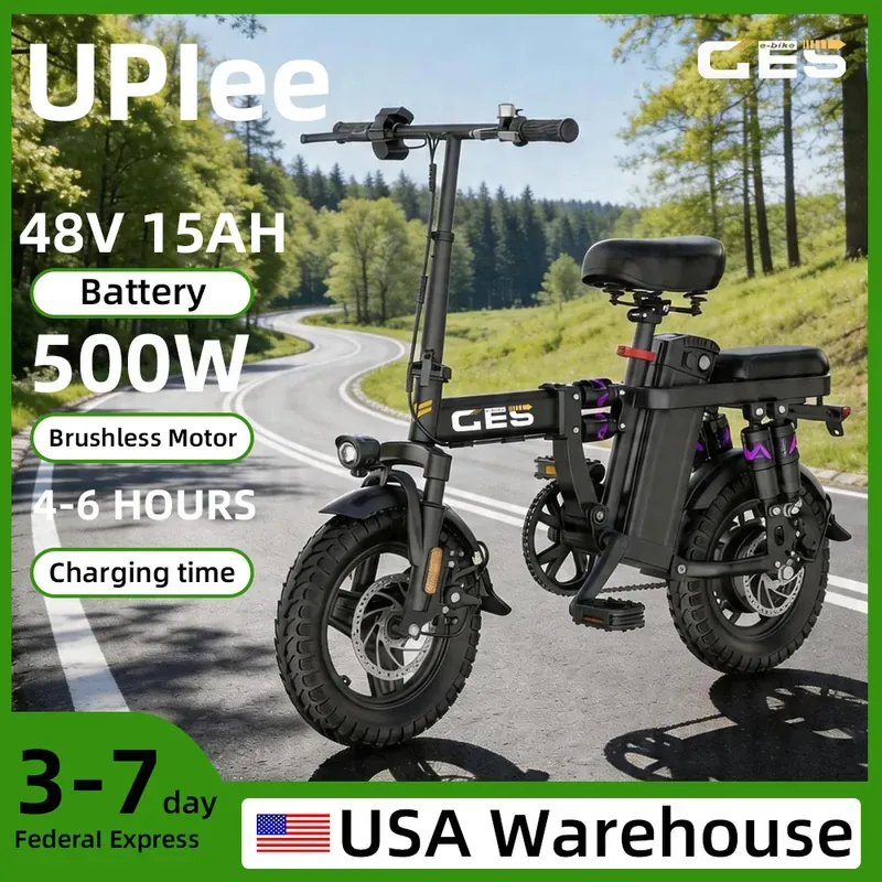 UPlee GE5 Adults Electric Bike 500W Peak Motor 48V 15AH Removable…